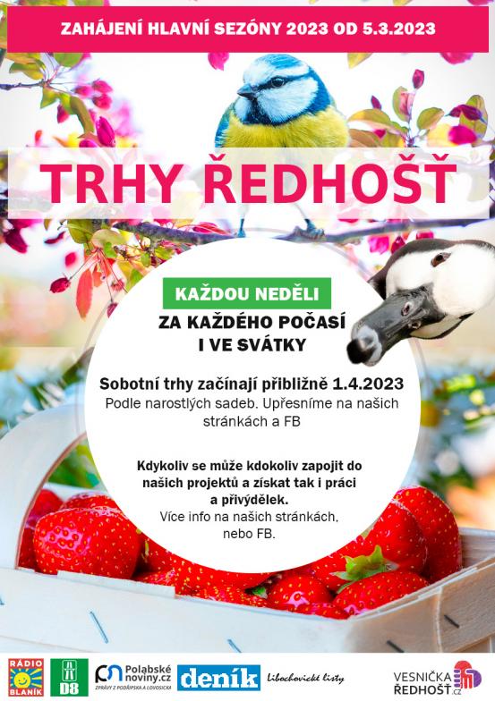 zahájení hlavní sezóny trhů Ředhošť