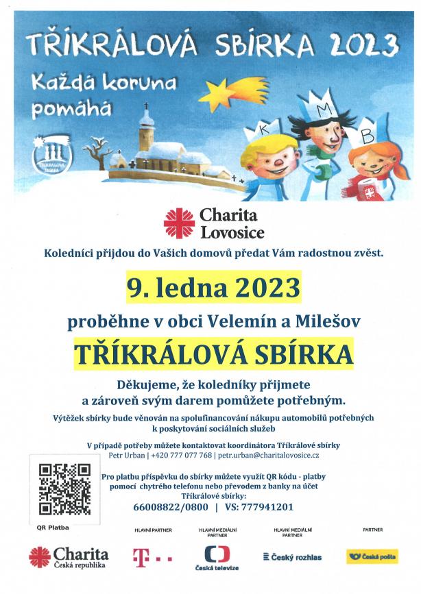 Tříkrálová sbírka_Velemín a Milešov