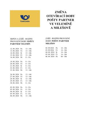 změna otevírací doby